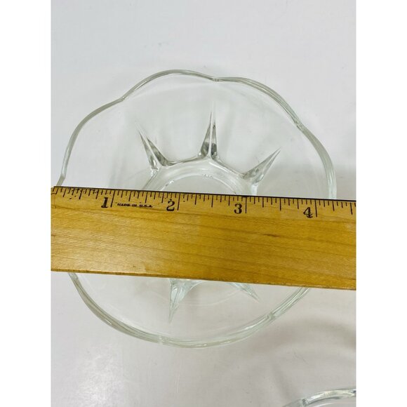 Vintage Anchor Hocking Swedish Modern Clear Fruit Dessert Bowls Set of 3 - Picture 8 of 10